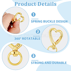 10 шт. застежка-крючок из цинкового сплава в форме сердца&nbsp;FIND-DC0007-57G