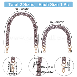 2 pz. 2 manici per borsa a catena in acrilico opaco&nbsp;FIND-WR0007-72
