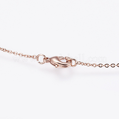 Colliers en laiton avec pendentif avec zircone cubique de micro pave&nbsp;NJEW-E111-51RG