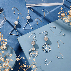 40 шт. 2 латунных крючка для сережек&nbsp;KK-PH0002-71