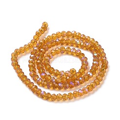 FilI di perline in vetro placcato&nbsp;EGLA-A034-T4mm-L01
