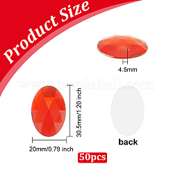 100 шт. акриловые кабошоны со стразами и плоской спинкой&nbsp;OACR-OC0001-19A