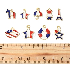 45 шт. 9 стиля эмалевые подвески из сплава ко Дню независимости&nbsp;FIND-FS0004-09