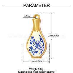 Pendentifs en acier inoxydable 304 imprimé avec émail&nbsp;SA-OY002-95G