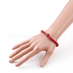 Perles de verre à facettes bracelets extensibles&nbsp;BJEW-JB05887
