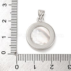 Подвески-подсолнухи из натуральной белой ракушки&nbsp;KK-D537-03P-02