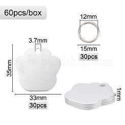 60 шт. 2 подвески из алюминиевого сплава&nbsp;ALUM-BC0001-63A