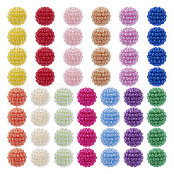 130 Stück 13 Farben runde ABS-Kunststoffperlen&nbsp;KY-TA0001-32