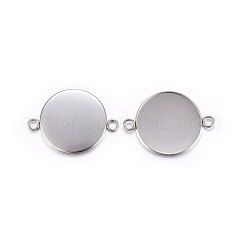 Impostazioni del connettore cabochon in acciaio inossidabile 304 anti-appannamento&nbsp;STAS-P210-11P-04