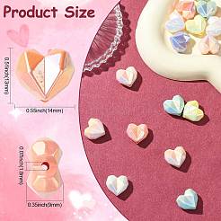 24 шт. 6-х цветные акриловые бусины с имитацией жемчуга&nbsp;OACR-CJ0002-49