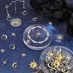 Pendenti in lega di placcatura a cremagliera 50 pz 10 stili&nbsp;FIND-SC0023-71