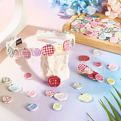 100 pz 3 stili bottoni in plastica a forma di mela a 4 fori&nbsp;BUTT-TA0001-54