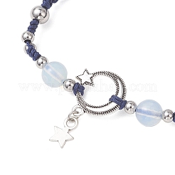 Сплав звезда шарм браслеты&nbsp;BJEW-JB13222