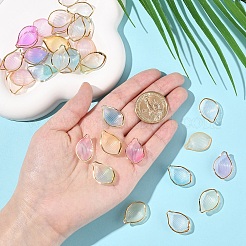 40шт. подвески из прозрачного акрила с градиентным цветом&nbsp;TACR-YW0002-49