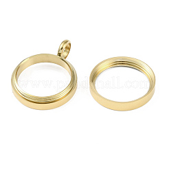Ionenplattierung (IP) 304 Edelstahl Medaillon Anhänger&nbsp;X-STAS-S132-16G-02