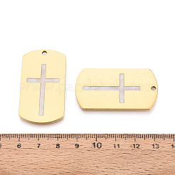 Религиозные прямоугольные подвески из нержавеющей стали 304 с эмалью&nbsp;STAS-T073-13G