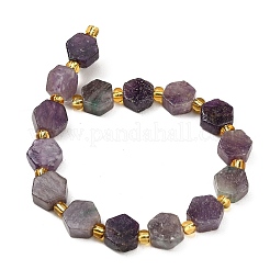 Natürliche Lepidolith / lila Glimmer Steinperlen Stränge&nbsp;G-F833-B03-01