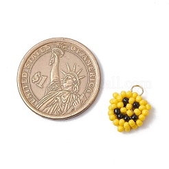 Подвески в виде улыбающегося лица из стеклянных бусин&nbsp;PALLOY-MZ00635