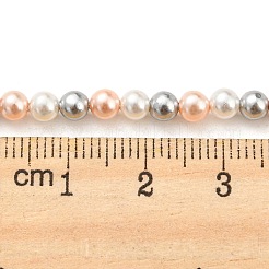 Fili di perle di conchiglie galvanizzate&nbsp;SHEL-F008-03A-04