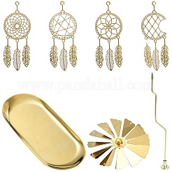 201 вращающийся карусельный подсвечник для чайной свечи из нержавеющей стали&nbsp;DJEW-CJC0002-01