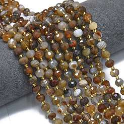 Нити бусин из натурального кофейного агата&nbsp;G-K389-E20-01