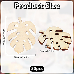 30 breloque pour verre à vin en MDF&nbsp;AJEW-HY0002-16