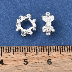 Perle europee in zircone chiaro con micro pavè di zirconi chiari&nbsp;KK-D110-03S