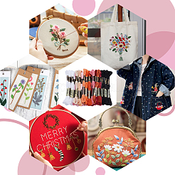 3 комплект 3-х стилевых 6-слойных полиэстеровых ниток для вышивания&nbsp;OCOR-GF0003-41A