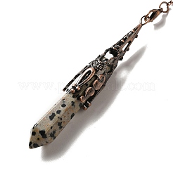 Большие подвески с маятником из смешанных драгоценных камней и стекла&nbsp;G-H285-06R