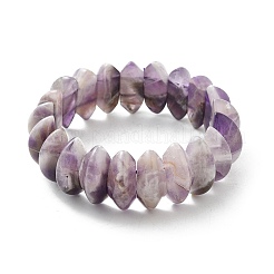 Doppelkegel-Stretcharmbänder aus natürlichen Amethystperlen für Frauen und Männer&nbsp;BJEW-C097-05A