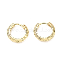 Micro ottone spianare zirconi Orecchini a cerchio&nbsp;KK-CBA30C7-28G