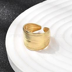 5 bague manchette ouverte en acier inoxydable 304 pour femme&nbsp;RJEW-K313-08G