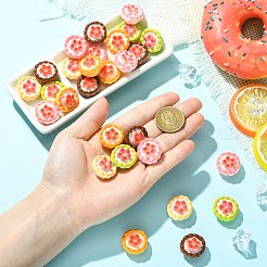 40 Stück 5 Farben undurchsichtige Harz-Decoden-Cabochons&nbsp;RESI-CJ0005-17
