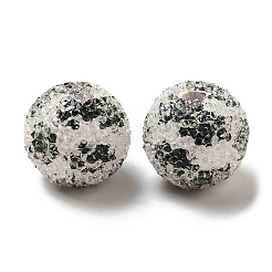 Окрашенные распылением деревянные европейские бусины со стразами&nbsp;RESI-C038-03I