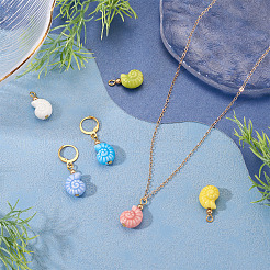 5 шт. подвески в форме фарфоровой ракушки&nbsp;PALLOY-TAC0222