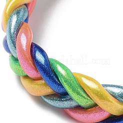 Glitzernde Stretch-Armbänder aus geflochtener Kunststoffschnur&nbsp;BJEW-R313-04A