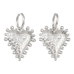 Boucles d'oreilles créoles en forme de cœur en acier inoxydable 304&nbsp;LS-EJEW-K268-74P