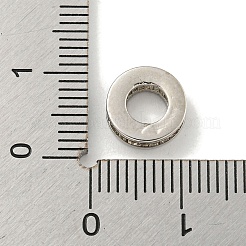 Perle europee in zircone chiaro con micro pavè di zirconi chiari&nbsp;KK-L215-021P