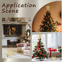 Christbaumschmuck aus Kunststoff in Sternform&nbsp;AJEW-WH20004-17D