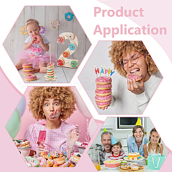 6 стиль деревянная подставка для пончиков&nbsp;DJEW-UN0001-05