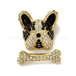 2шт. брошь из сплава со стразами&nbsp;JEWB-K027-10G