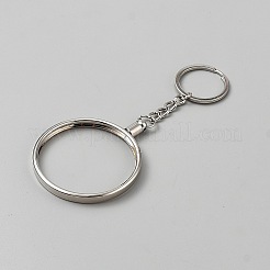 Porte-clés porte-monnaie rond et plat en alliage&nbsp;FIND-WH0816-092P