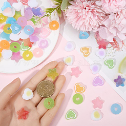 92 Stück 23 Stile undurchsichtige Harz Decoden Decoden Cabochons&nbsp;RESI-SC0005-79