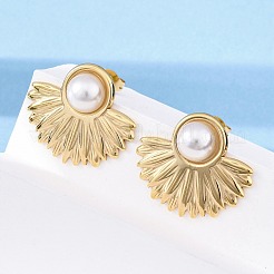 Серьги-гвоздики из нержавеющей стали 304&nbsp;EJEW-B108-14G