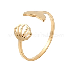 Открытые кольца манжеты из нержавеющей стали 304&nbsp;RJEW-H265-02G