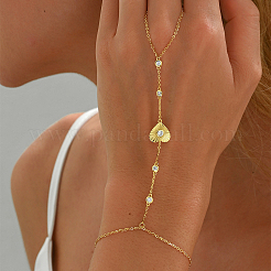 Gliederarmbänder aus Messing mit Mikropavé-Fassung aus klaren Zirkonia&nbsp;ET2209