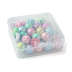 40шт 3 стиля непрозрачные акриловые бусины&nbsp;MACR-FS0001-64