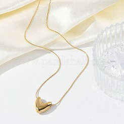 304 collier chaîne serpent pendentif en acier inoxydable pour femme&nbsp;NJEW-M087-01G-02