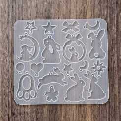 Orecchini pendenti di coniglio stampo in silicone fai da te&nbsp;DIY-Q033-08B