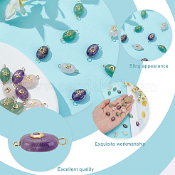 18 шт. 9 стиля подвески-коннекторы из натурального зеленого авантюрина&nbsp;PALLOY-HY00037